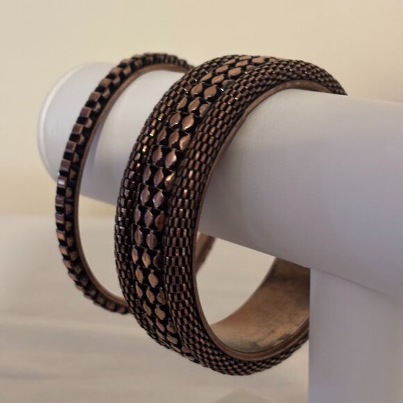 Two (2) Bronze Bangles (size 8) for any occasion - Picture 1 of 14